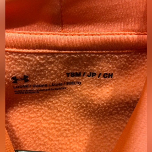 Under Armour Jacket Orange Youth Small Pullover - Picture 3 of 4